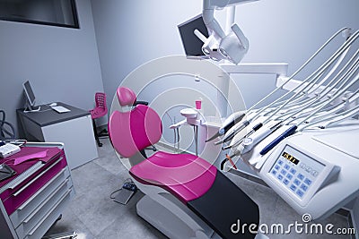 Modern dental practice. Place for text or logo. Stock Photo