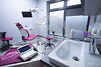 Modern dental practice. Place for text or logo. Stock Photo