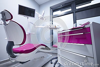 Modern dental practice. Place for text or logo. Stock Photo