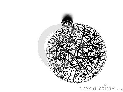 Modern design ceiling light isolated on white background.Lamps modern lighting. Stock Photo