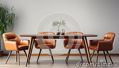 Modern design chair, table, armchair, sofa, comfortable, decoration, elegance, luxury generated by AI Stock Photo