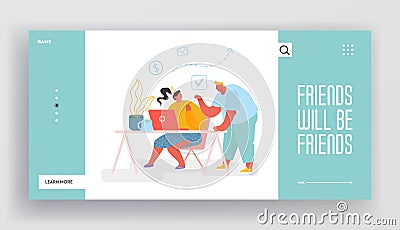 Modern Design Concept of Computer Programmers for Website and Mobile App Development. Landing Page Template Vector Illustration