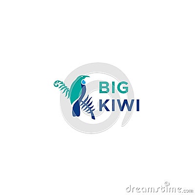 Modern design flat colorful Big Kiwi logo design Vector Illustration