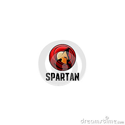 Modern design flat colorful Spartan logo design Vector Illustration