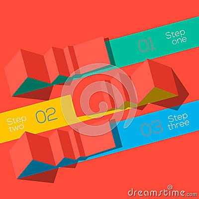 Modern design info graphic template origami styled Vector Illustration