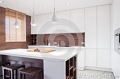 Modern design kitchen interior Stock Photo