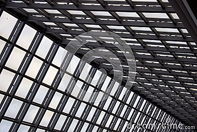 Modern design office building with glass panel roof Stock Photo