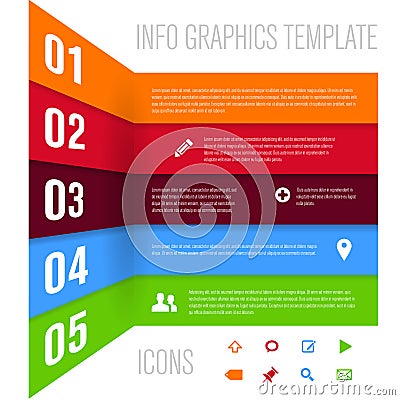 Modern design template for info graphics Cartoon Illustration