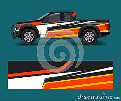 Modern design for truck graphics vinyl wrap vector Vector Illustration