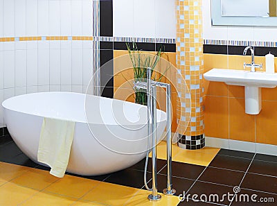 Modern designer bathroom Stock Photo