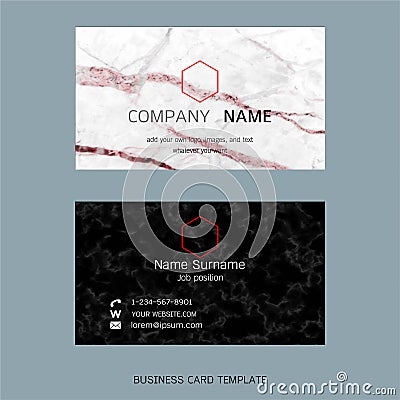 Modern designer business card layout templates Vector Illustration