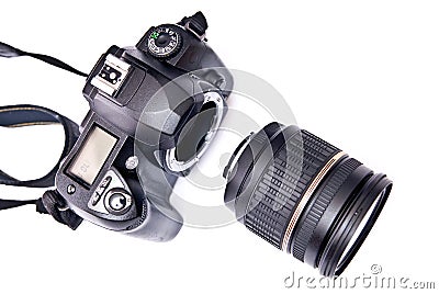 Modern digital 35mm camera Stock Photo