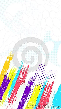 Modern digital background with vibrant paint strokes Vector Illustration