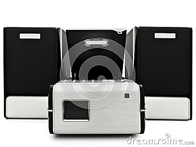 Modern digital cd player Stock Photo