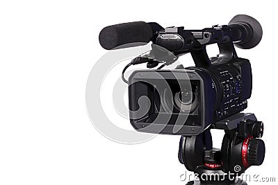 Modern digital video camera Stock Photo