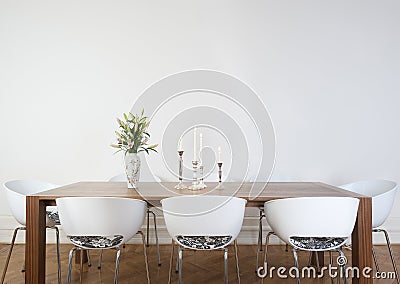 Modern dining room Stock Photo