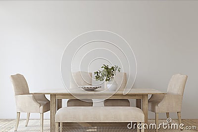 Modern dining room. 3d render Stock Photo