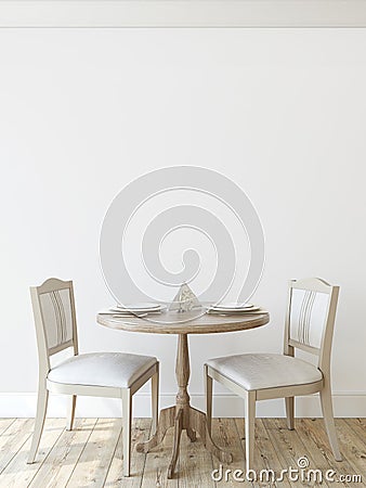 Modern dining-room. 3d render Stock Photo