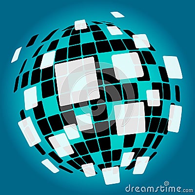 Modern Disco Ball Background Means Nightlife Or Stock Photo