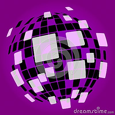 Modern Disco Ball Background Shows Nightclub Stock Photo