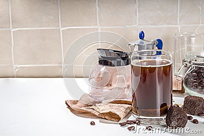 Dissolvable frozen dried coffee Stock Photo