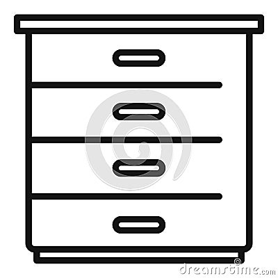 Modern drawer icon outline vector. Kitchen design Stock Photo