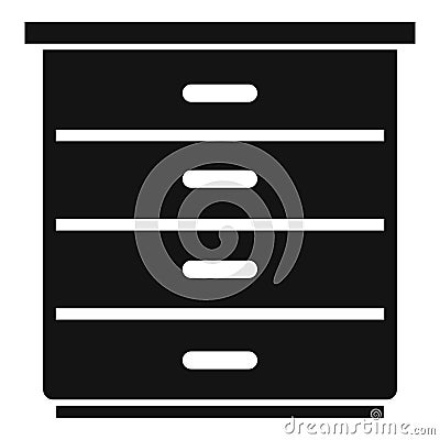 Modern drawer icon simple vector. Kitchen design Vector Illustration