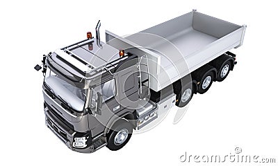 Modern dump truck isolated on white background Stock Photo