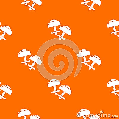 Modern earrings pattern vector orange Vector Illustration