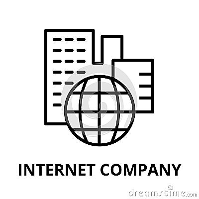 Internet company icon, for graphic and web design Vector Illustration