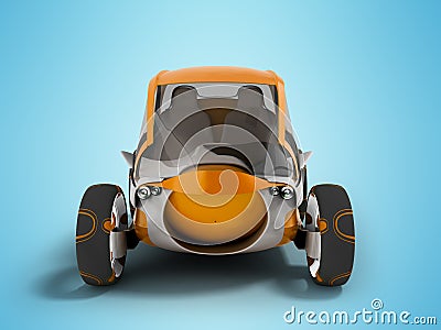Modern electric car for a trip on the sidewalks orange with gray Stock Photo