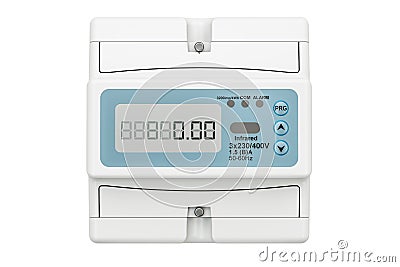 Modern electric meter, 3D rendering Stock Photo