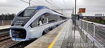 Modern electric multiple unit PESA DART Editorial Stock Photo