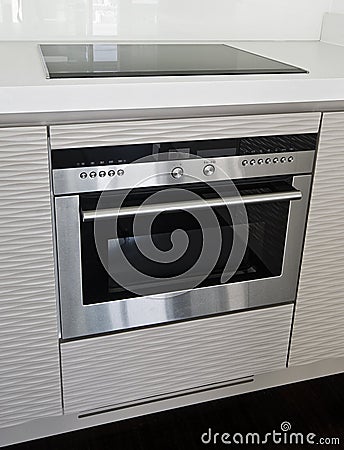 Modern electric stove and oven Stock Photo