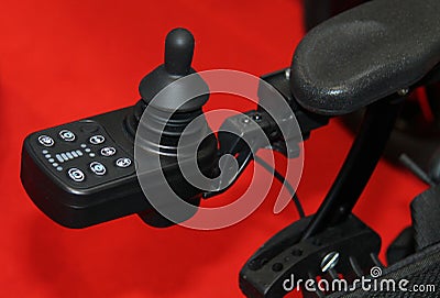 Modern Electric Wheelchair. Stock Photo