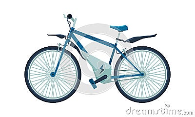 Modern Electro Bike, Personal Eco Friendly City Transport Vector Illustration Vector Illustration