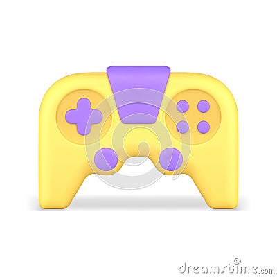 Modern electronic gamepad computer joystick for internet video game playing 3d icon realistic vector Vector Illustration