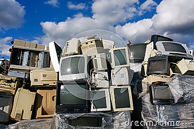 Modern electronic waste Stock Photo
