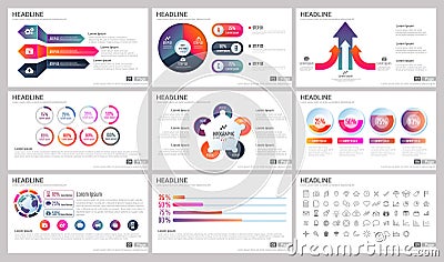 Modern Elements of infographics for presentations templates for banner Vector Illustration