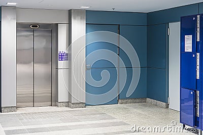 Modern elevator Stock Photo