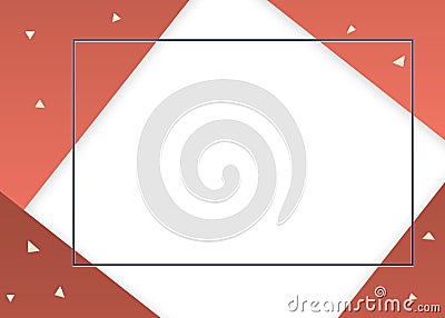 Modern Empty Frame On Triangle Background-For Social Media, Poster, Banner, Invitation & Greeting Card Stock Photo