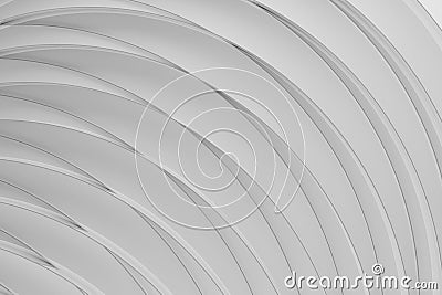 Modern energy abstract background, pattern of thin light grey curved lines, crossing, grid on white color. 3D rendering. Stock Photo
