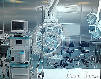 Modern equipment in hospital operating room Stock Photo