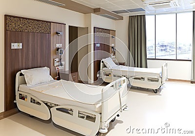 Modern empty hospital room Stock Photo