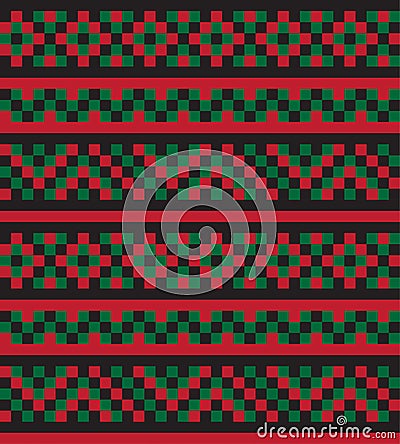 Modern Ethnic Fair Isle Seamless Pattern Vector Illustration