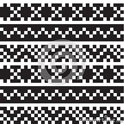 Modern Ethnic Fair Isle Seamless Pattern Vector Illustration