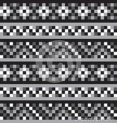 Modern Ethnic Fair Isle Seamless Pattern Vector Illustration