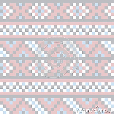 Modern Ethnic Fair Isle Seamless Pattern Vector Illustration