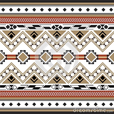 modern ethnic tribal traditional colorful aztec pattern Vector Illustration