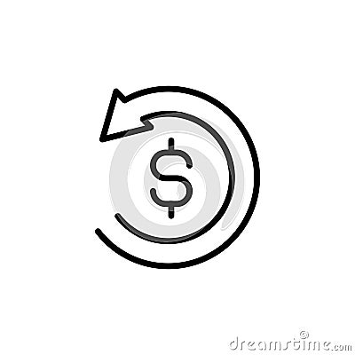 Modern exchange line icon. Vector Illustration